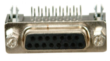 15 Pin Dişi D-Sub Konnektör - 90C / 90 Derece - 1