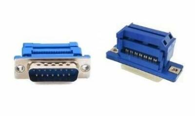 15 Pin Erkek Flat Kablo İçin Sıkıştırmalı D-Sub Konnektör - 1